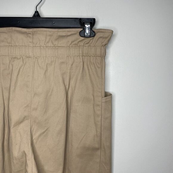 Francescas Pants Womens Small S Khaki Tan Paperbag NEW High Waisted Tie Mi Ami - Picture 4 of 8